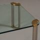 Vintage bronze and glass small coffee table by Peter Ghyczy, Germany 1970s