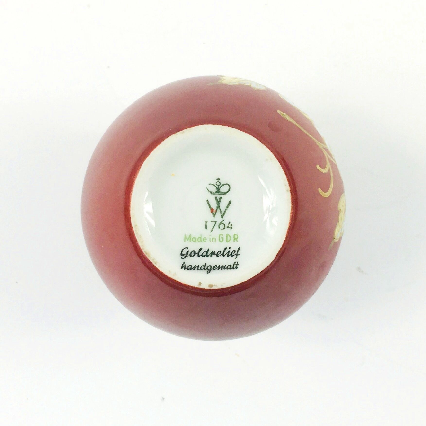 Vase en porcelaine peint à la main de Wallendorf (Allemagne de l’Est, années 1960/70)