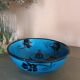 Bol coupelle faïence bleu décor floral