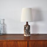 Lampe de table moderne danoise unique Bodil Marie Nielsen avec imprimé feuilles, années 1960