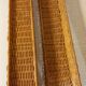 Set of 2 small wicker wall shelves - spice shelves