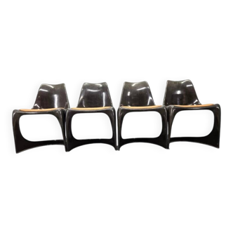 Set of four dining chairs Steens Østergaard A-Line 290, Cado, Denmark, 1960s