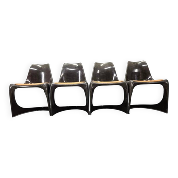 Set of four dining chairs Steens Østergaard A-Line 290, Cado, Denmark, 1960s
