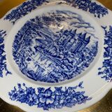 Set of 2 flat plates pyroblan blue