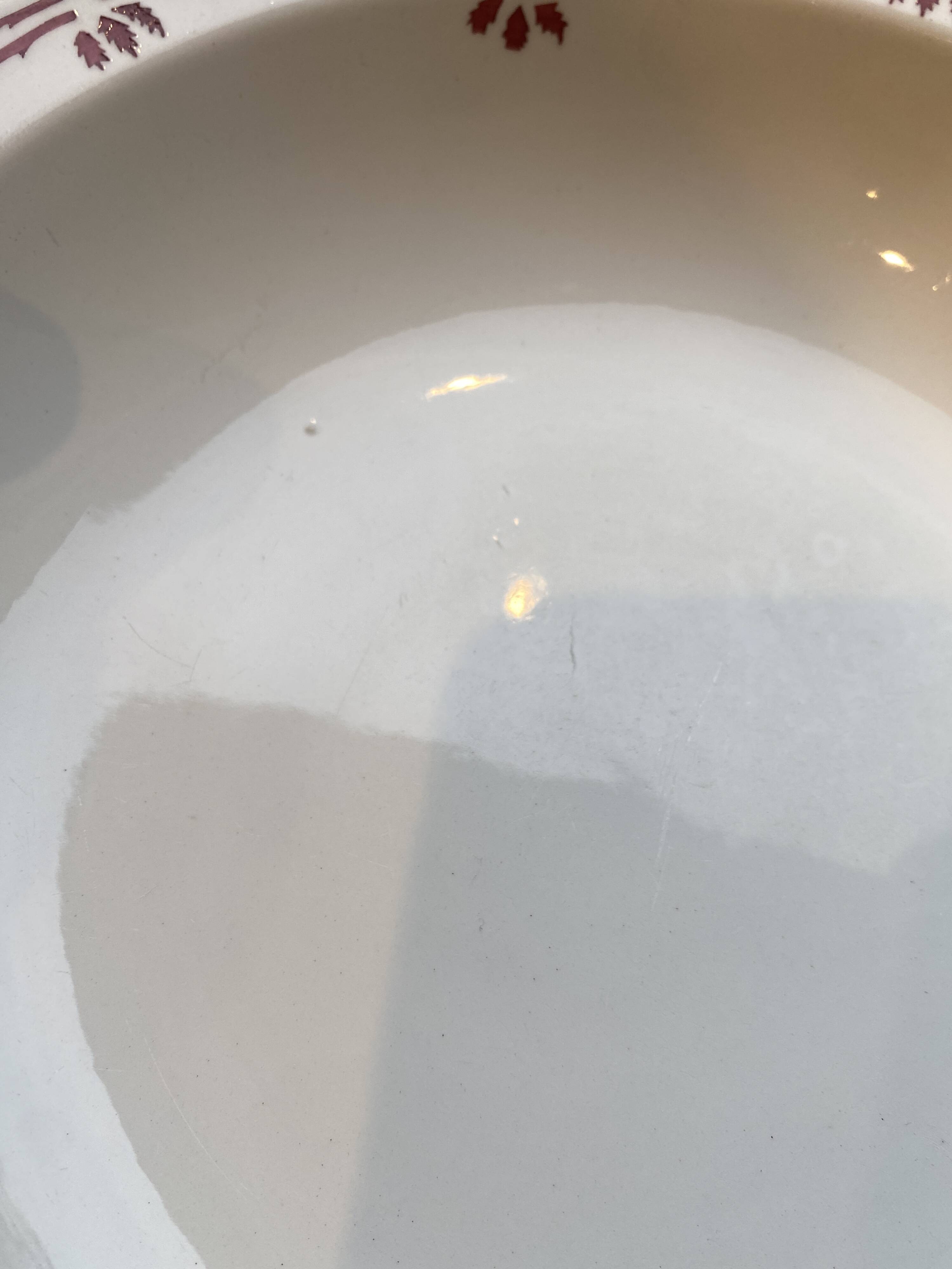 Hollow serving dish from Onnaing earthenware factory