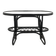 Table basse en rotin noir  et verre