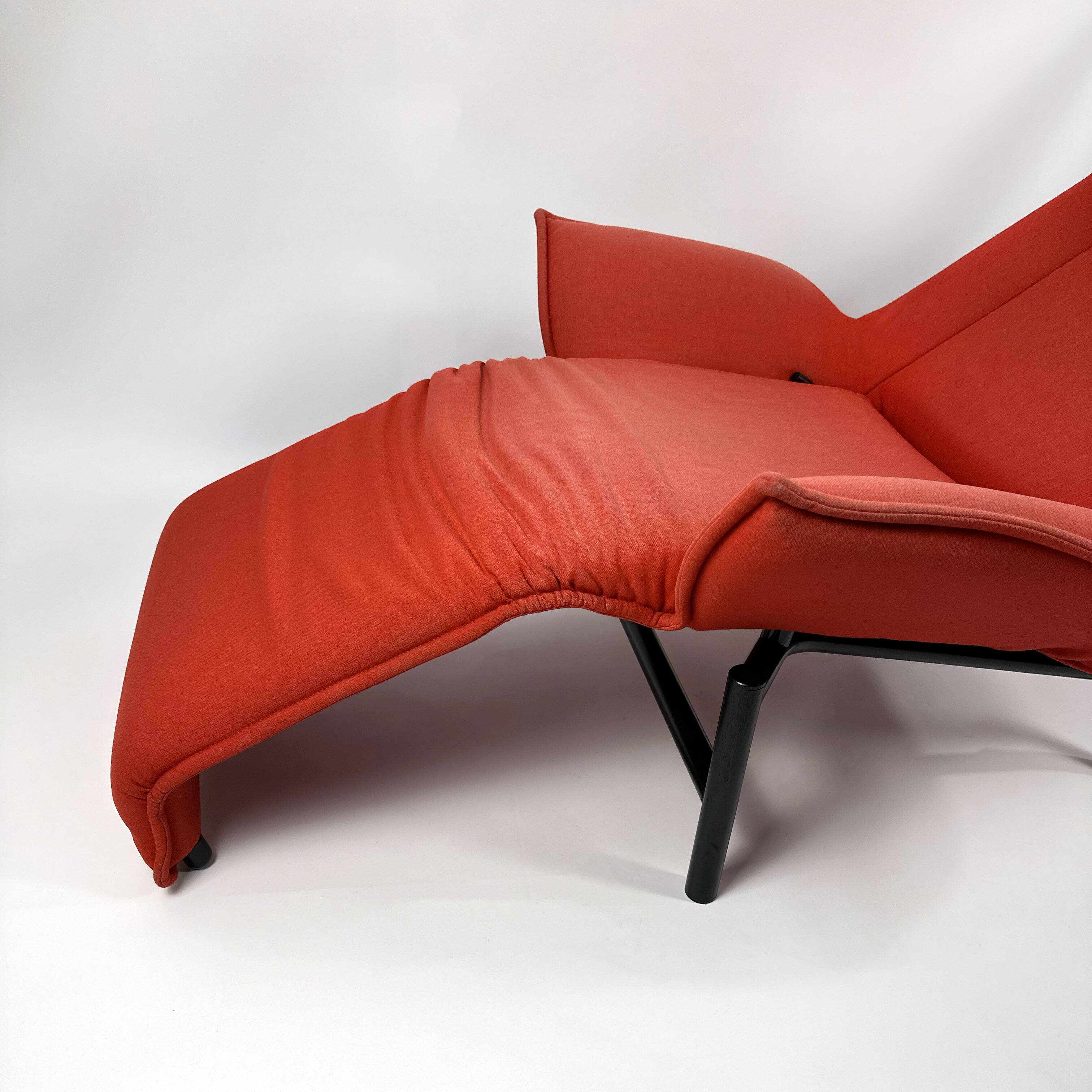 Chaise de véranda vintage rouge par Vico Magistretti