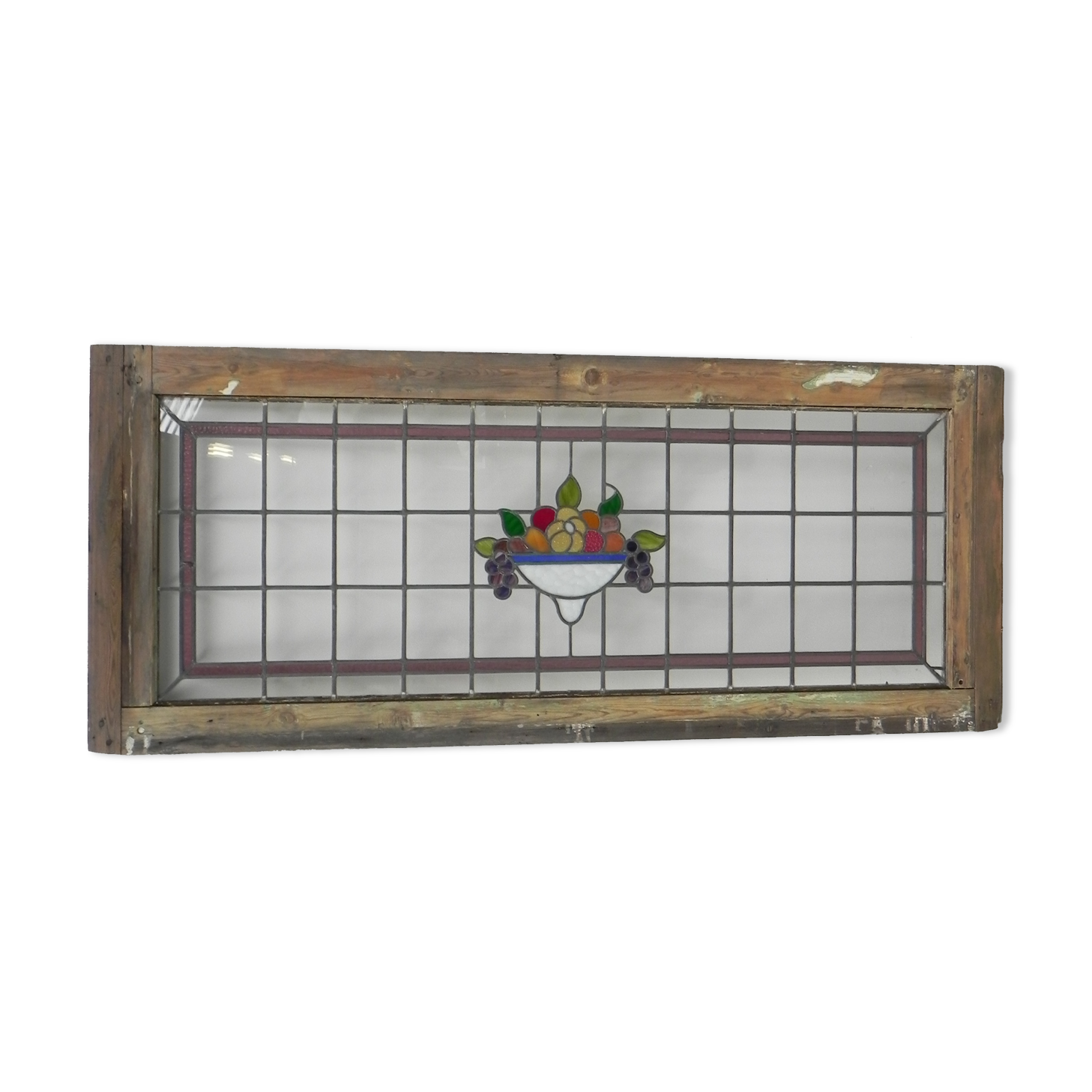 Art Deco stained glass window, 74 x 178 cm