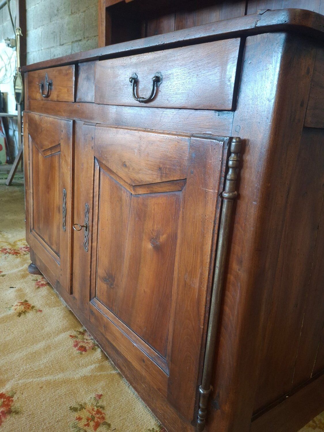 Grand Sideboard 2 Bodies Fruit Wood Provincial Style 18th Century