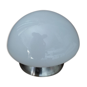 Mushroom lamp tactile globe opaline original chrome patinated dp 0822124