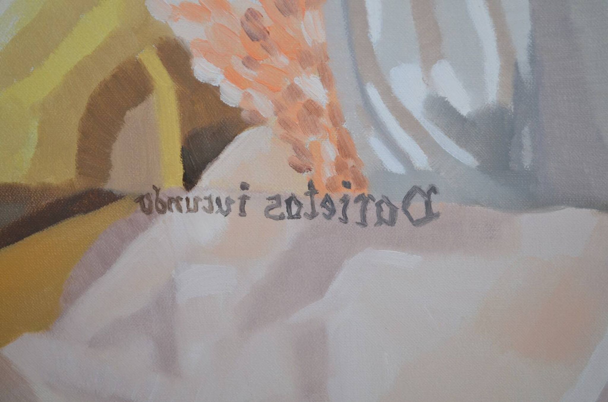 Huile sur toile, nature morte aux coraux, Paula Salonen, 1990