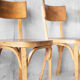 Suite de 4 chaises de bistrot Baumann 1950