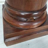 Antique walnut column stand
