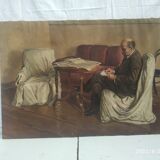 Painting Lenin in the armchair of Smolny, Soviet era