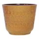 Cache-pot en céramique marron, Allemagne de l'Ouest