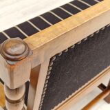 1950s, Scandinavian bench-sofa, ash wood, wool, original condition.