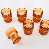 Set of six glasses, Italian design, 1970s, made in Italy