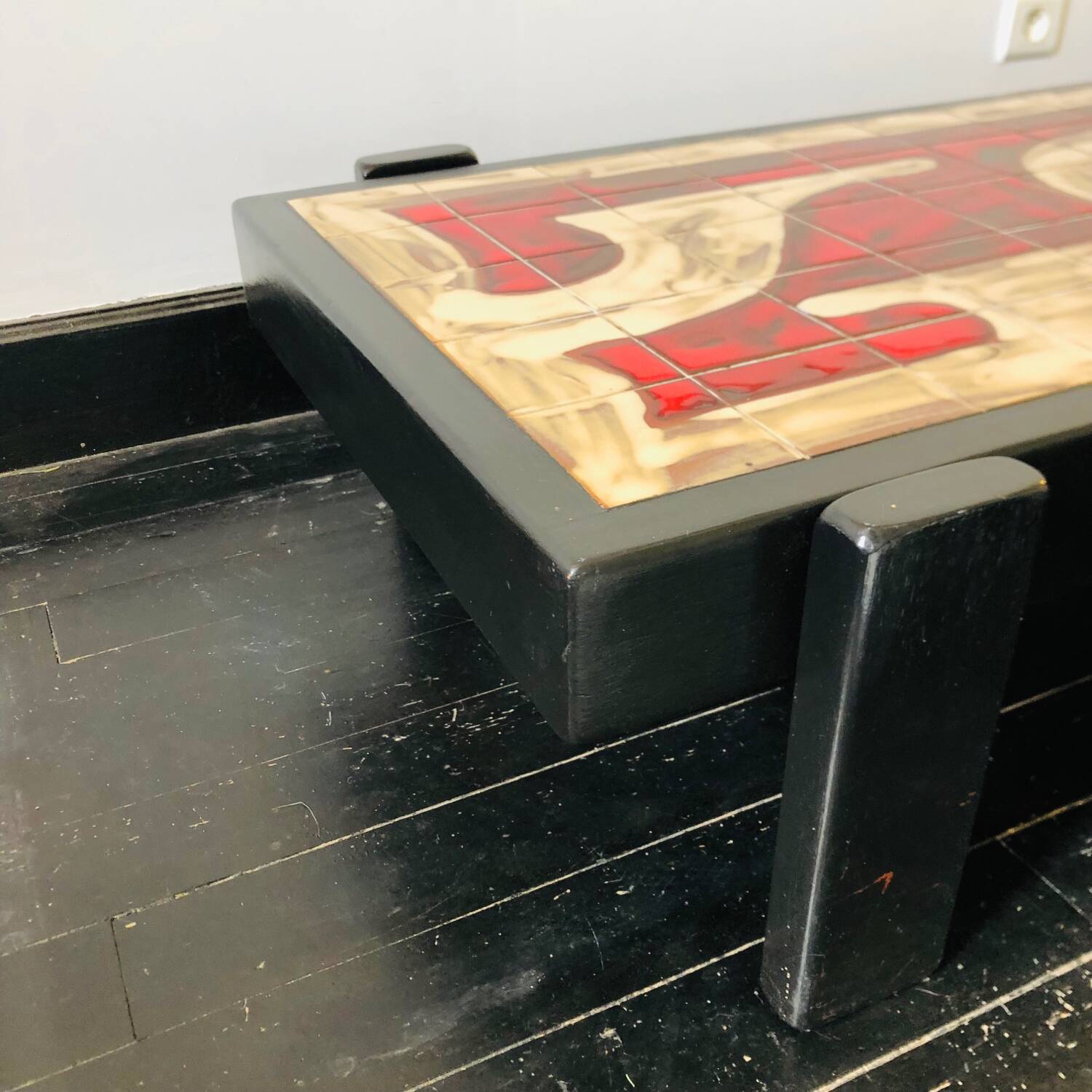 Brutalist ceramic coffee table by Dan