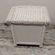 Commode et chevet en rotin blanc