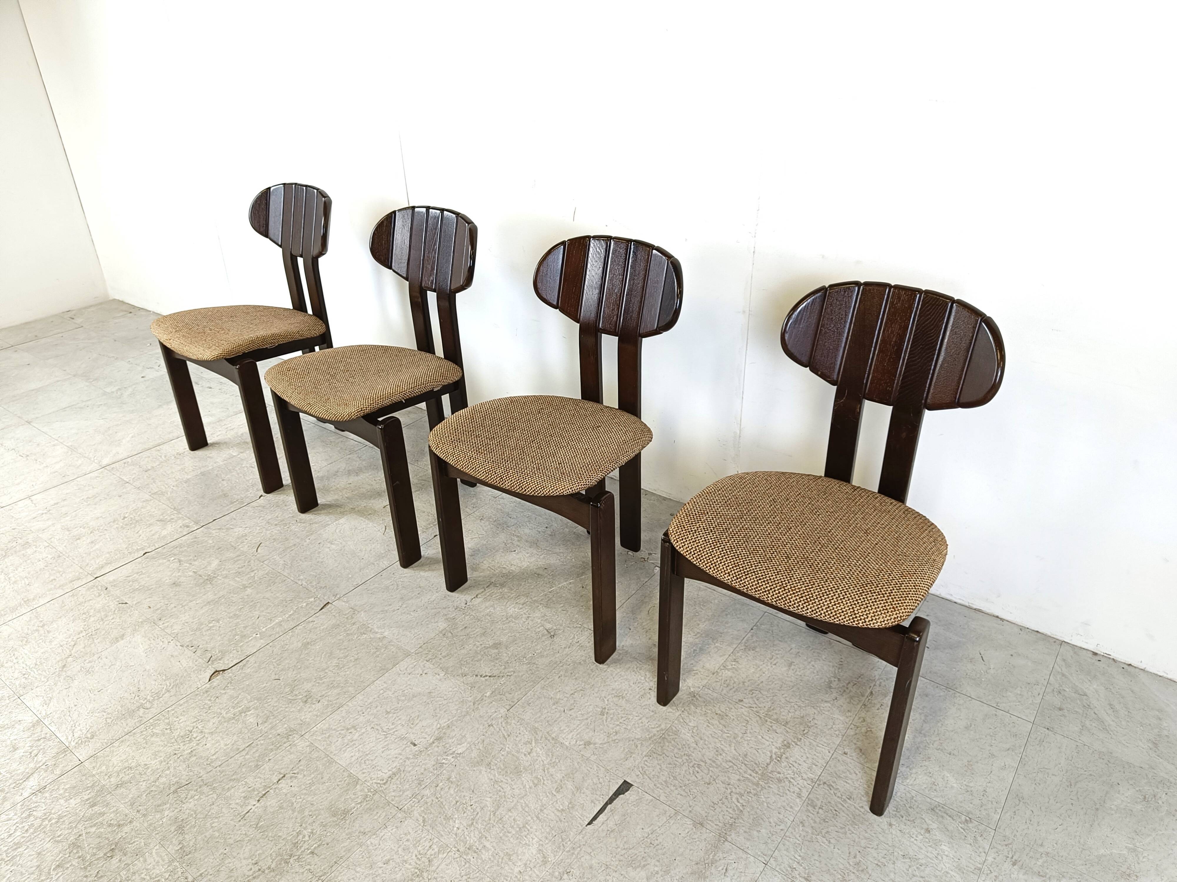 Vintage German wooden dining chairs, 1970s