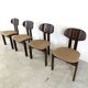 Vintage German wooden dining chairs, 1970s