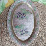 Oval tray in cloisonné enamel signed A Schelde