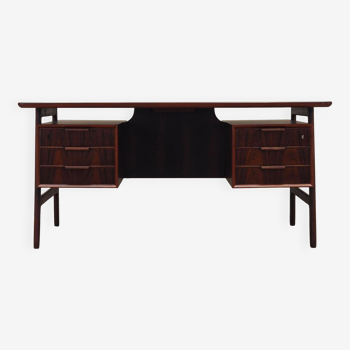 Bureau en palissandre, design danois, années 1970, fabrication : Omann Jun