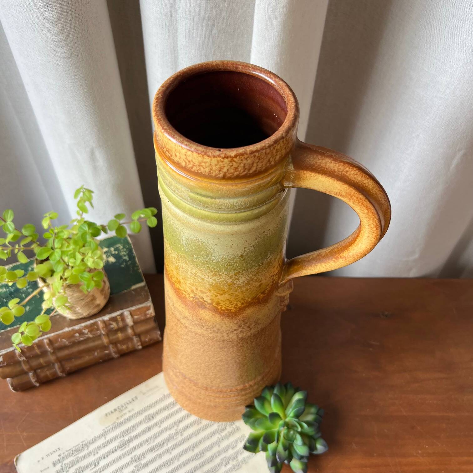 Large glazed stoneware vase