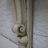 Antique French carved wooden console with central column