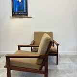 Paire de fauteuils en teck Capella par Illum Wikkelso