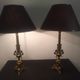 Pair of brass lamps at the end of the 19th century