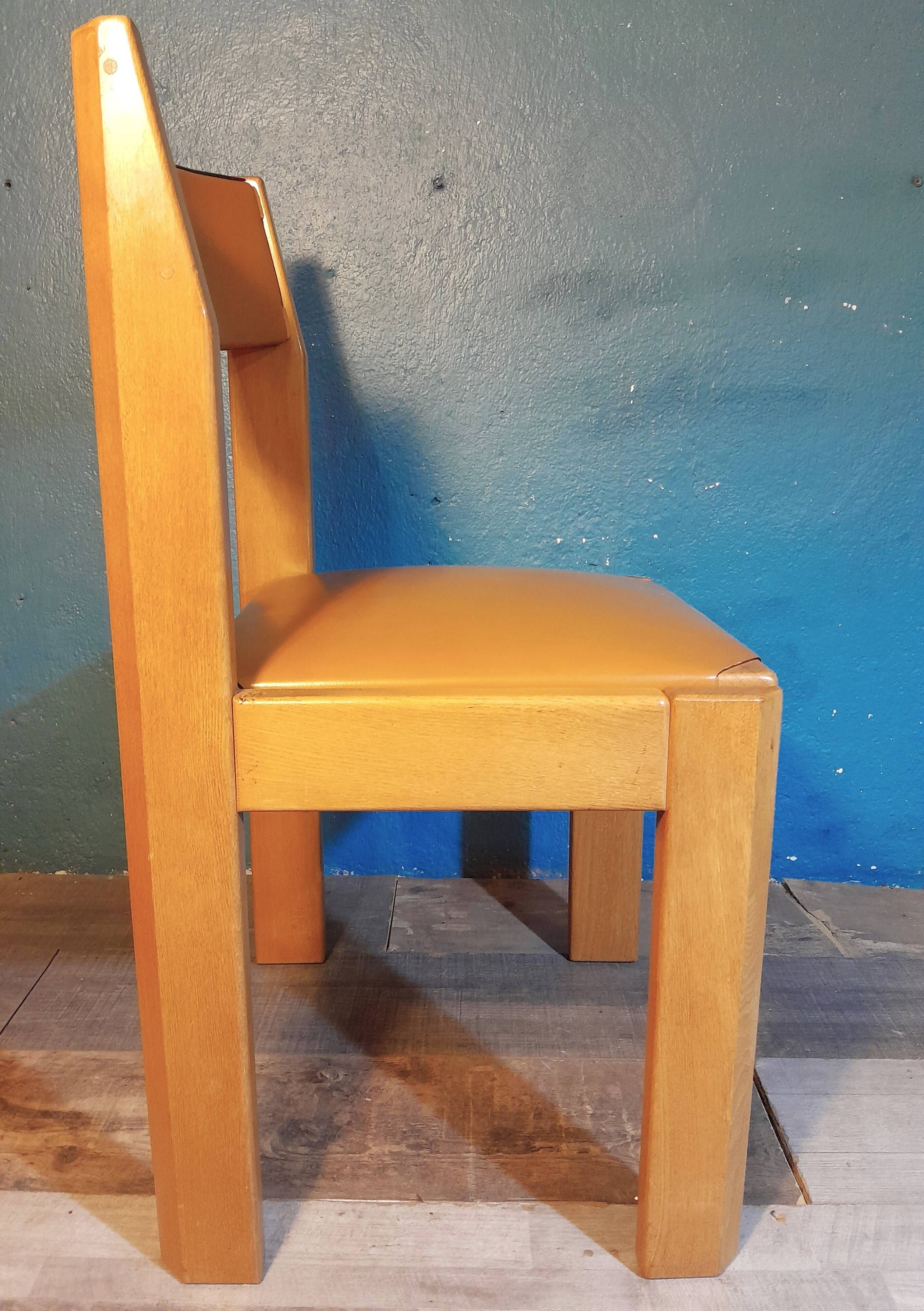 Table & chaises orme Gorgoni pour Roche & Bobois 1970s