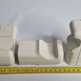 Set of 4 vintage "Space Age" coat hooks, 10 cm, 70s-80s