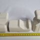 Set of 4 vintage "Space Age" coat hooks, 10 cm, 70s-80s