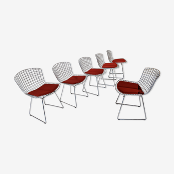 Ensemble de 6 chaises d'Harry Bertoia pour Knoll