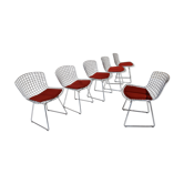 Set of 6 Bertoia chairs for Knoll