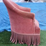 Fauteuil crapaud rose