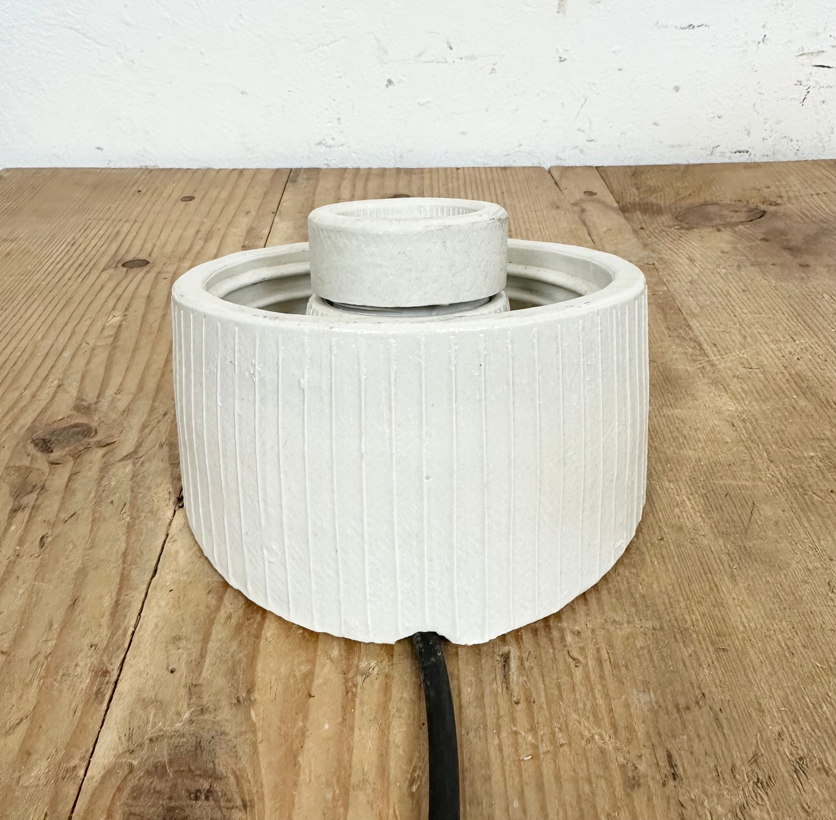 Vintage White Porcelain Wall Light, 1970s