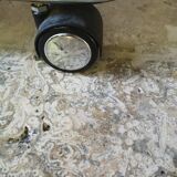Trolley, hifi table. Smoked silver metal glass 60's
