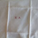 5 serviettes en coton dammasè monogrammees NA