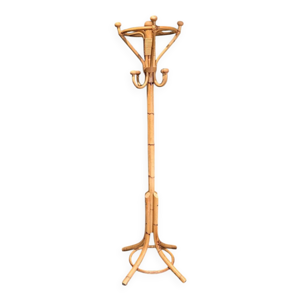 Porte-manteaux vintage en bambou