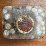 West German pottery box, fat lava WGP from the mid-century with lid, 1960s.