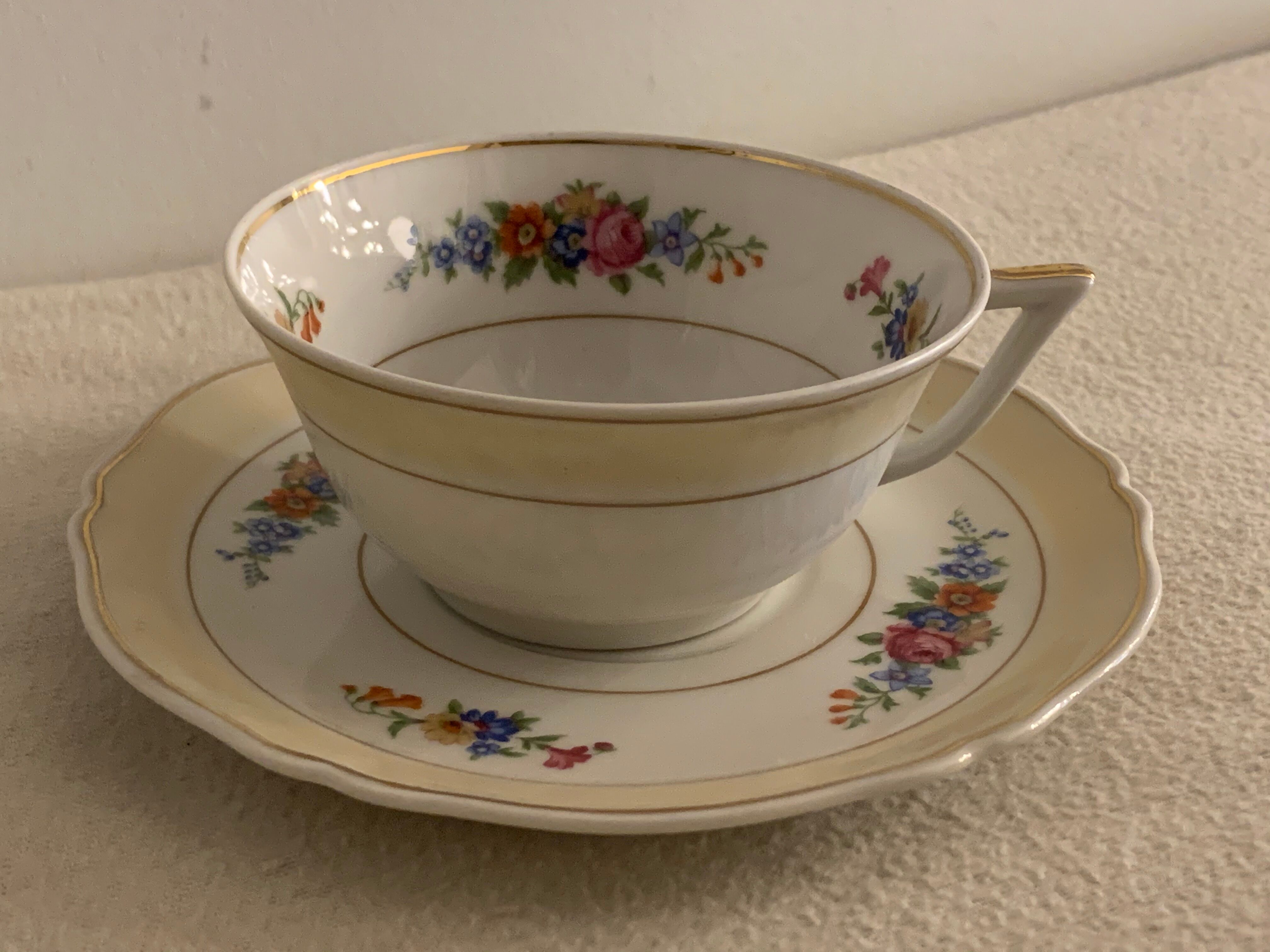Limoges art deco porcelain coffee service by Legrand