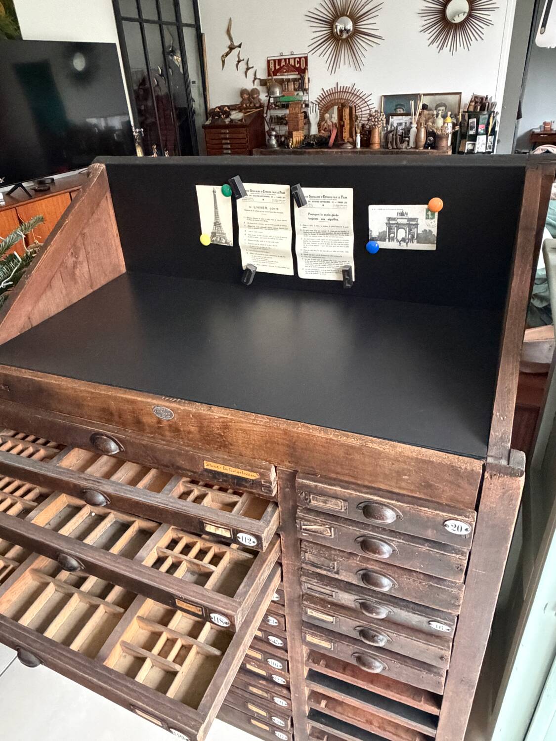 Old workshop drawer unit