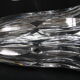 Large crystal vase carved with shuttle decoration. St. Louis. Art Deco.