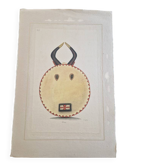 La Roche Laffitte (Born in 1943) - Watercolour drawing on silk - Dan mask