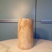 Travertine roller vase h=17cm