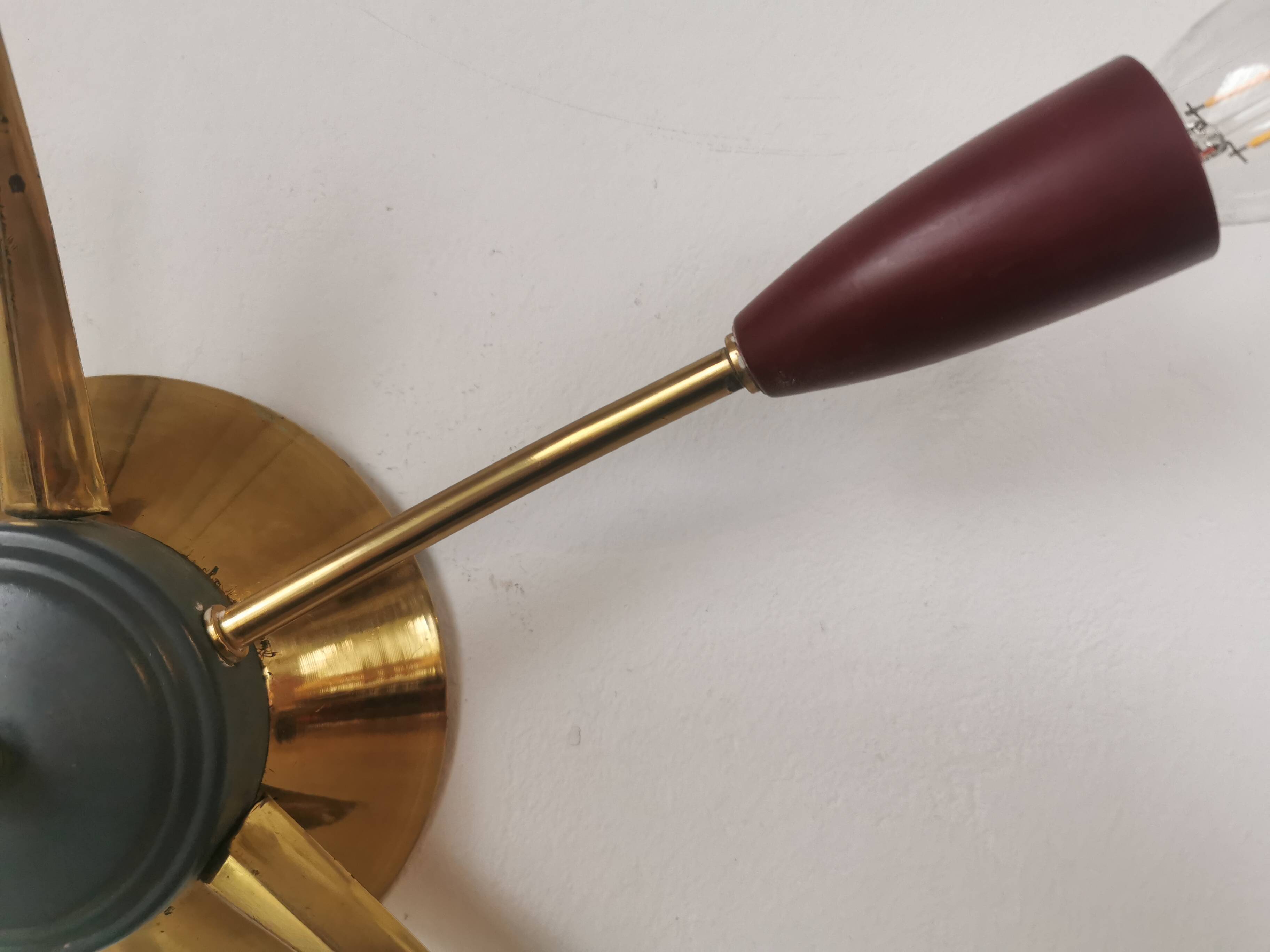 Brass Sputnik ceiling or wall light