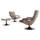 Geoffrey Harcourt, pair of F152 lounge chairs with ottoman for Artifort, 1975.