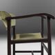 Art Deco Armchair in Black Lacquered Wood and Green Velvet, Belgium 1930s